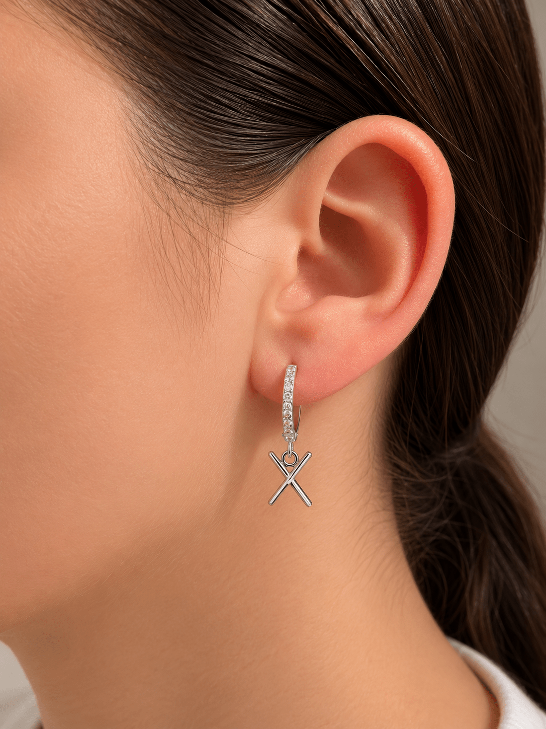 Gebo Rune Earrings – Sterling Silver Huggie Hoops - The 4 Harts
