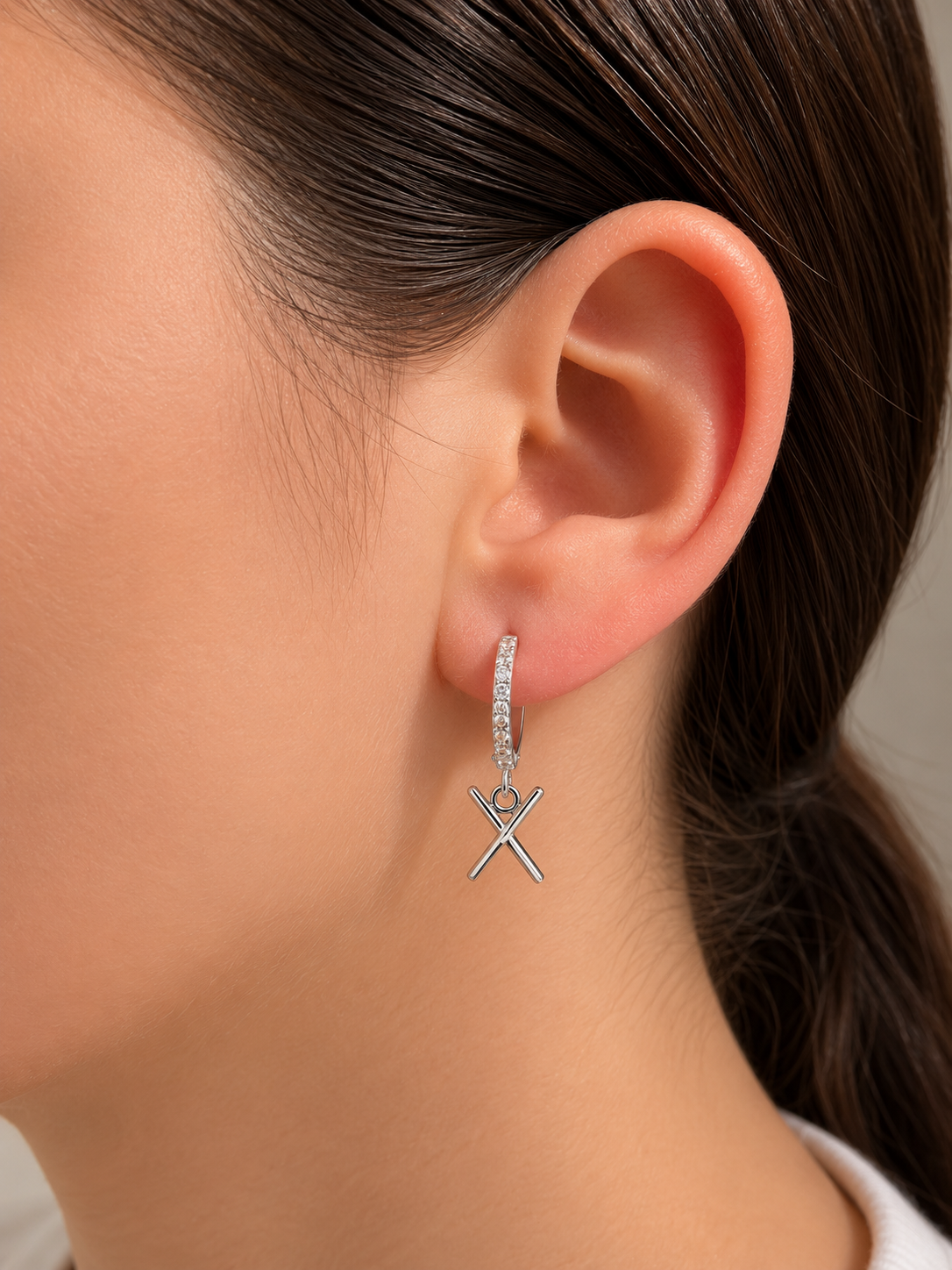 Gebo Rune Earrings – Sterling Silver Huggie Hoops