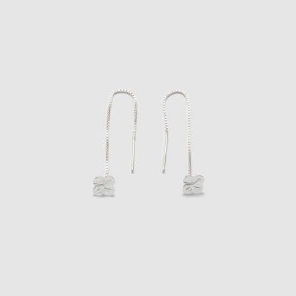 Algiz Chain Clover Earrings - The 4 Harts