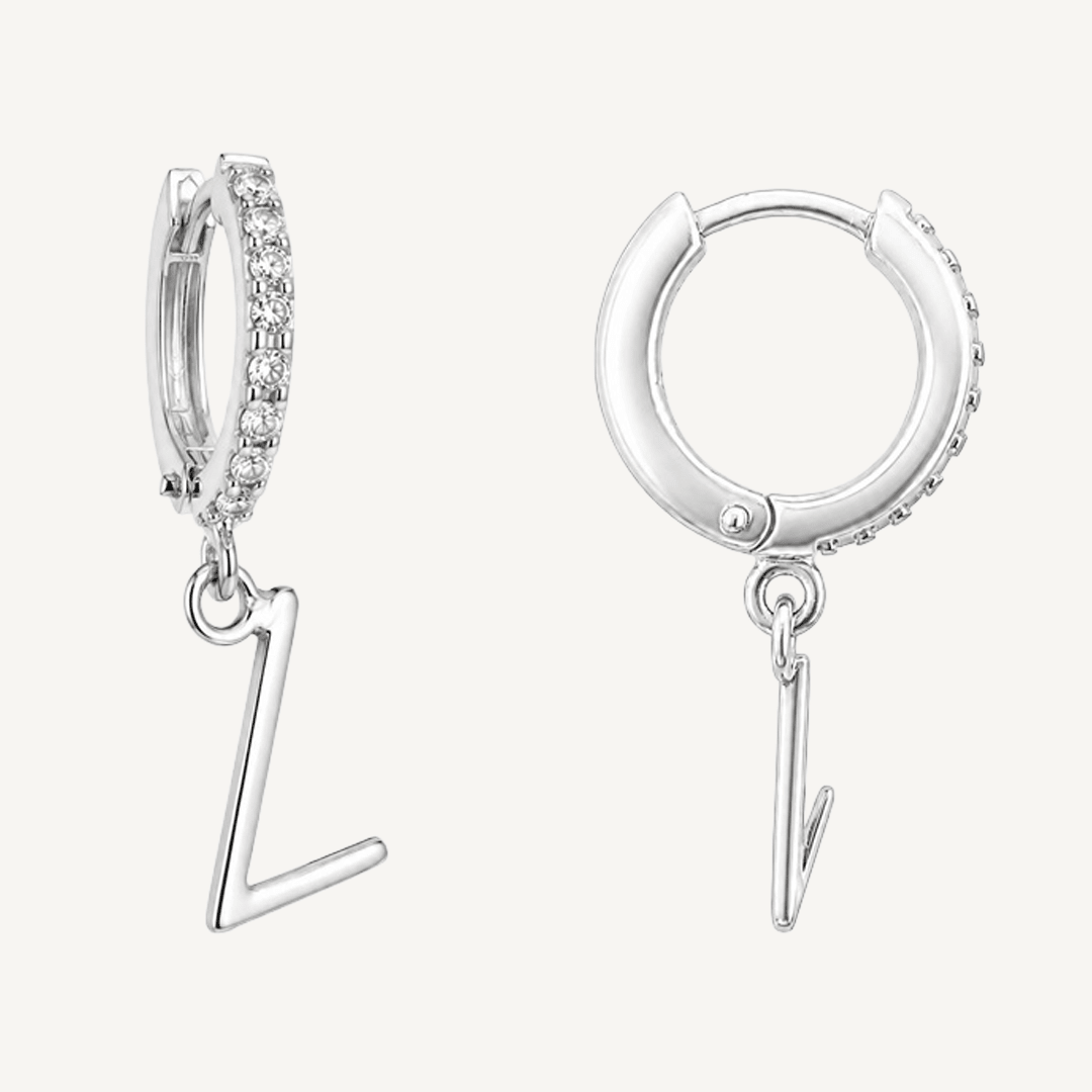 Kennaz Rune Earrings – Sterling Silver Huggie Hoops - The 4 Harts