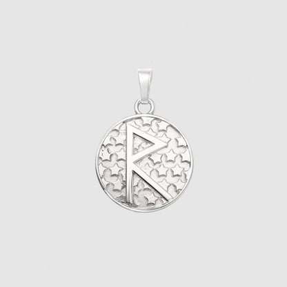 Raidho Round Pendant - The 4 Harts